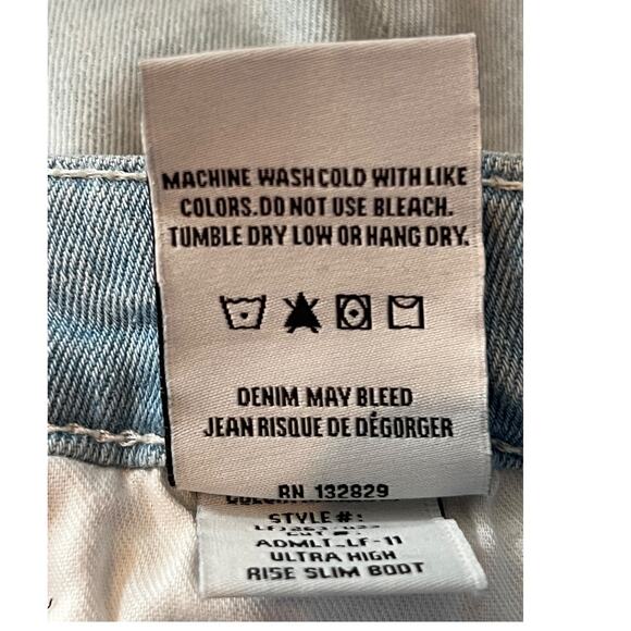 Lovers + Friends jeans Grayson ultra high rise slim boot light blue size 28 - Picture 7 of 8